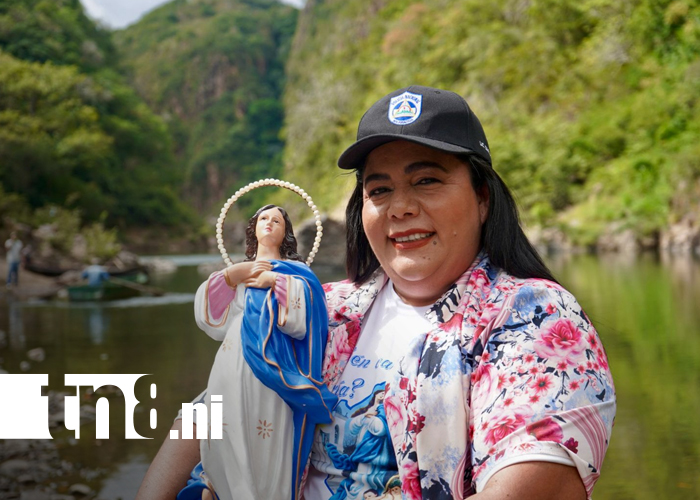 Foto: Purísima Acuática: Fe y tradición que une a familias en el majestuoso Cañón de Somoto/TN8