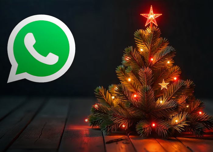 Foto: Modo Navidad en WhatsApp /cortesía 