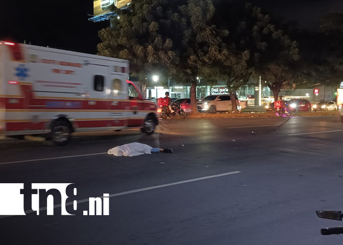 Foto: Tragedia en Carretera a Masaya: anciano muere arrollado por camioneta/TN8