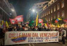 Miles en Italia marchan contra la agresión de EE. UU. a Venezuela Foto: Protestas en Italia respaldan a Venezuela /cortesía