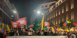 Foto: Protestas en Italia respaldan a Venezuela /cortesía