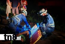 Foto: Motociclista resulta con lesiones en su rostro tras impactar con un objeto fijo en Rivas/TN8