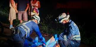 Foto: Motociclista resulta con lesiones en su rostro tras impactar con un objeto fijo en Rivas/TN8