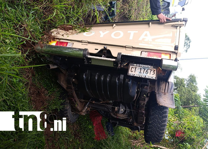 Foto: Accidente vial en Santo Domingo, Chontales/ TN8