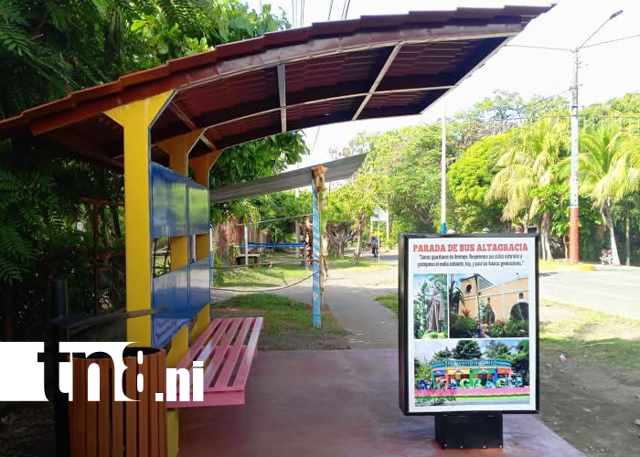 Foto: Ometepe avanza: nuevas paradas de buses con infraestructura y comodidad/TN8