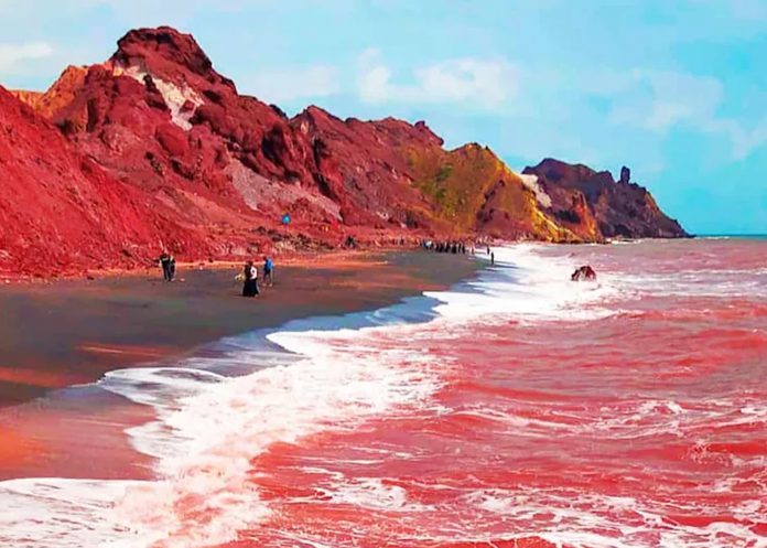 Foto: El impactante fenómeno de la Playa Roja en Irán /Cortesía