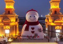 Imponente muñeco de nieve sorprende al mundo en China (VIDEO) Foto: La escultura de nieve que se volvió viral en China /Cortesía