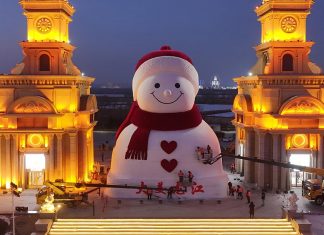 Foto: La escultura de nieve que se volvió viral en China /Cortesía