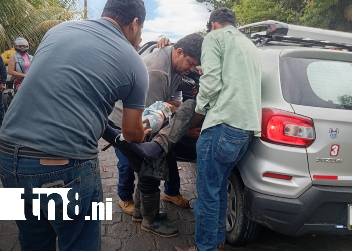 Foto: Choque frontal entre dos motorizados deja dos lesionados en Rancho Grande, Matagalpa /TN8