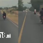 Foto: Irresponsables hacen maniobras peligrosas en Malpaisillo /TN8