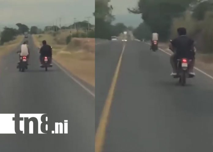 Foto: Irresponsables hacen maniobras peligrosas en Malpaisillo /TN8
