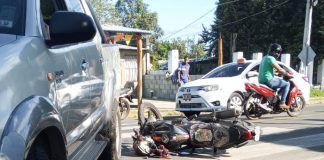 Foto: Motociclista de "Moto Mandados" termina con graves lesiones tras accidente en Rivas / TN8