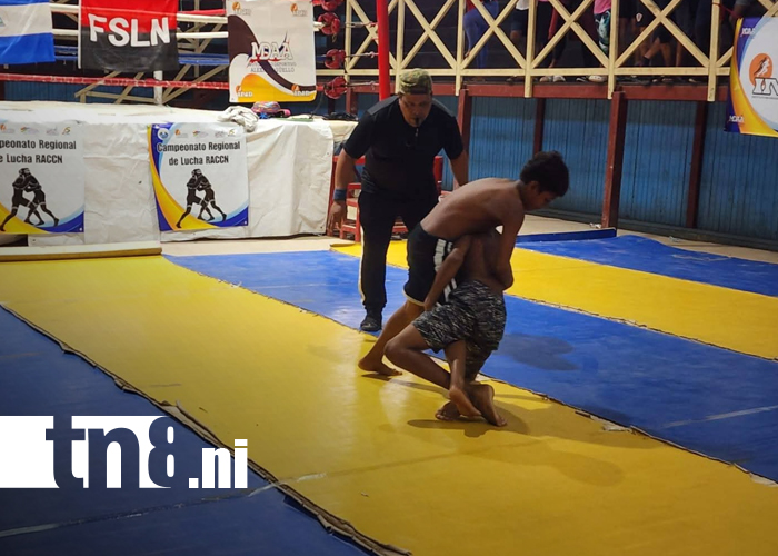 Foto: Lucha juvenil indígena destaca en campeonato de la Costa Caribe Norte/TN8