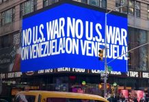 Vigilia en Nueva York exige paz ante la amenaza militar en Venezuela Foto: Nueva York se une por la paz en Venezuela /cortesía