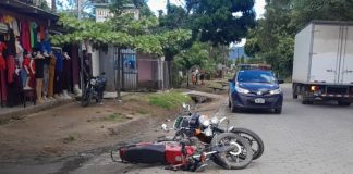 Foto: Accidente y lesiones a motociclista en Santa Bárbara/TN8