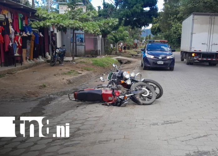 Foto: Accidente y lesiones a motociclista en Santa Bárbara/TN8