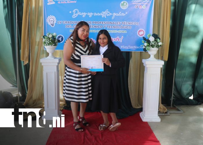 Foto: INATEC celebra la 55.ª graduación de técnicos en Siuna con inclusión social/TN8