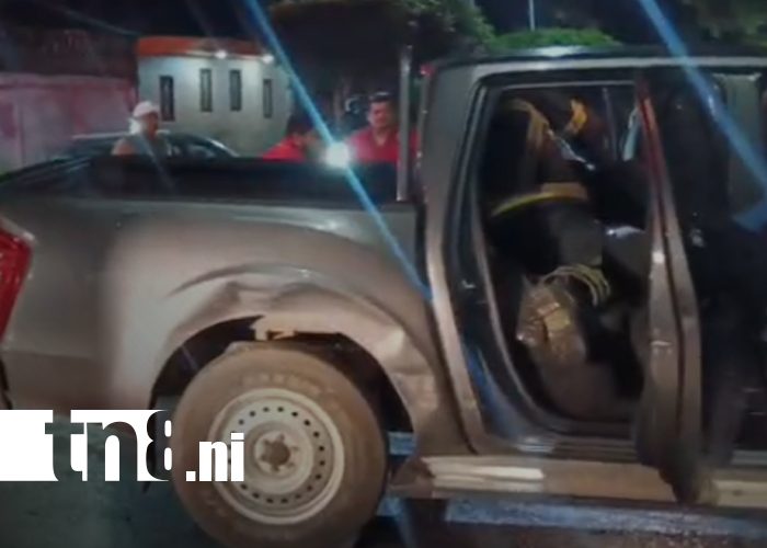 Foto: Accidente de tránsito deja pasajera embarazada lesionada en Managua/TN8