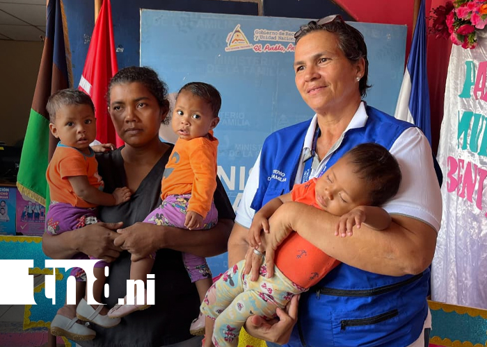 Foto: Bilwi MIFAN asegura alimentos a 108 familias con partos múltiples/TN8