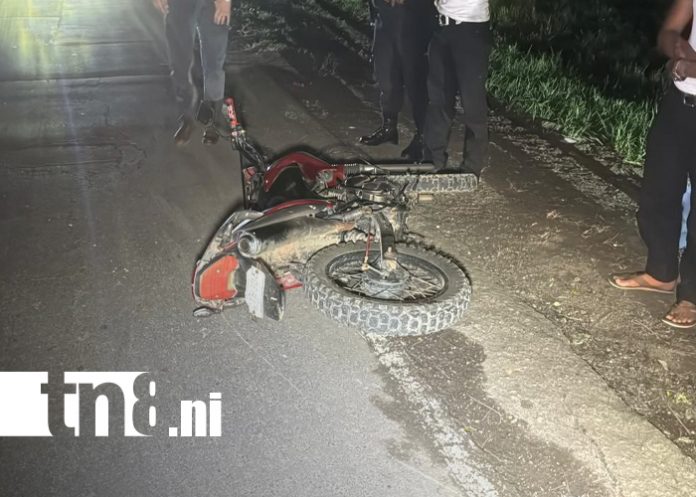 Foto: Motociclista herido tras perder el control en Juigalpa/TN8
