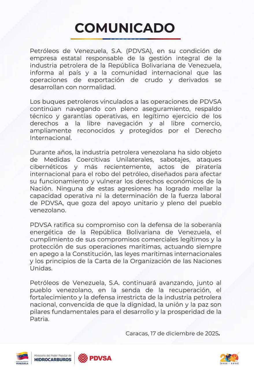 Foto: Venezuela mantiene exportaciones de crudo pese a bloqueos ilegítimos / Cortesía
