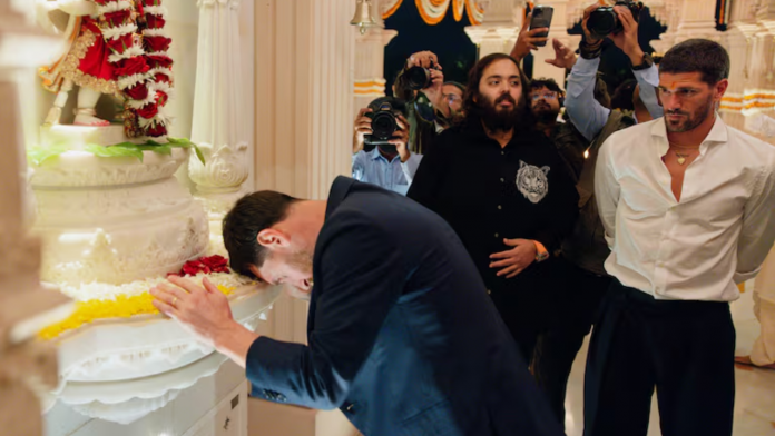 Foto:El video del futbolista Lionel Messi participando en un ritual hindú se volvió viral/Cortesía