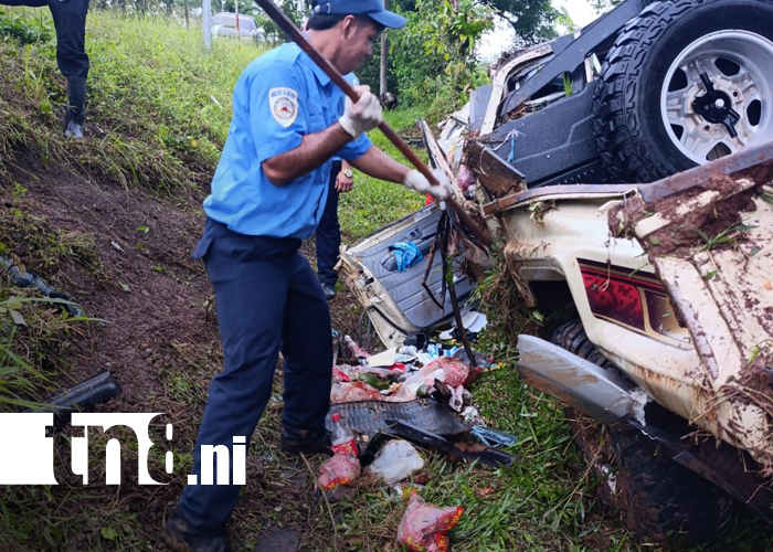 Foto: Accidente vial en Santo Domingo, Chontales/ TN8