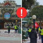 Foto: La protesta laboral dejó basura acumulada en varias áreas de Disneyland París/Cortesía