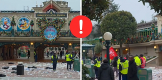 Foto: La protesta laboral dejó basura acumulada en varias áreas de Disneyland París/Cortesía
