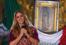 Foto: Lucero honra a la Virgen de Guadalupe / Cortesía