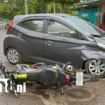 Accidente en barrio Santa Ana, Juigalpa, deja dos personas lesionadas Foto: Conductores y vecinos en alerta tras accidente en Juigalpa /TN8