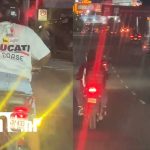 Foto: Motorizados son captados haciendo sus brutalidades /TN8