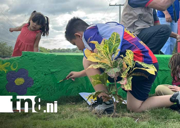 Foto: Muralismo infantil comunitario en Managua / TN8