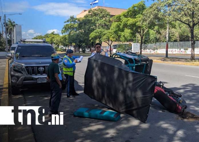 Foto: Accidente de tránsito en Managua / TN8 Foto: Accidente de tránsito en Managua / TN8