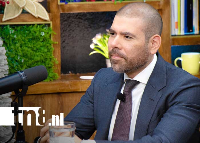Foto: Laureano Ortega Murillo, asesor presidencial, en Estudio TN8 sobre el tema de relaciones Nicaragua y China 