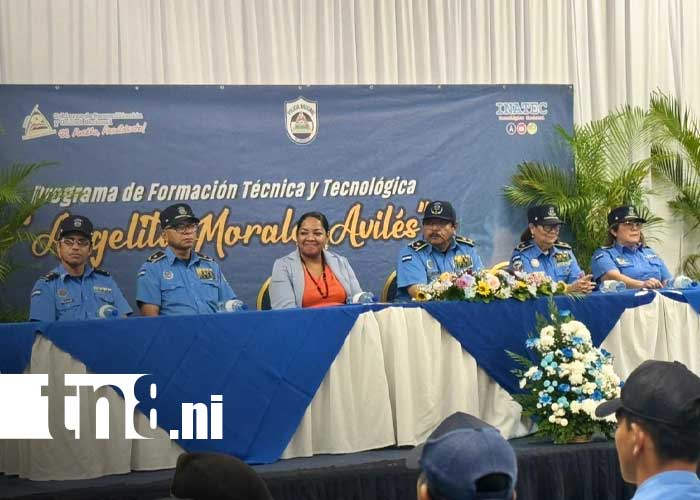Foto: Formación técnica con oficiales de la Policía Nacional de Nicaragua / TN8