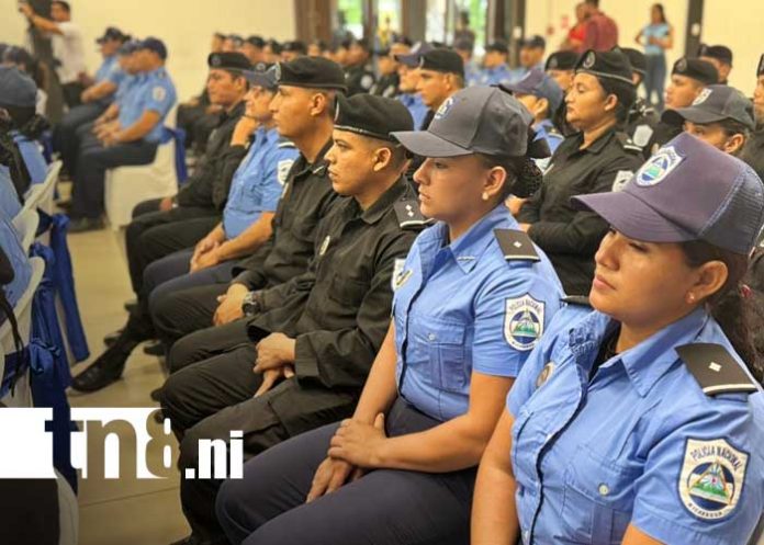 Foto: Formación técnica con oficiales de la Policía Nacional de Nicaragua / TN8