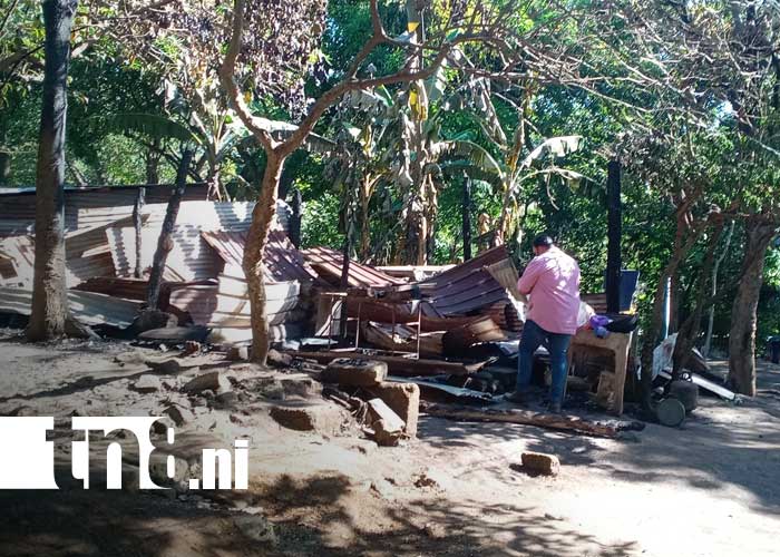 Foto: Incendio en una vivienda de Jocote Dulce / TN8