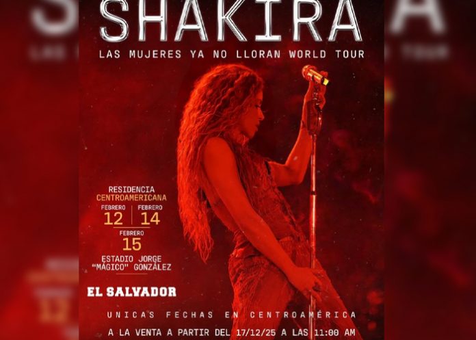 Foto: Shakira trae su gira “Las Mujeres Ya No Lloran” a El Salvador /Cortesía