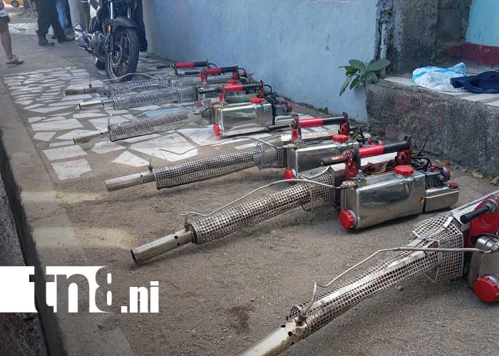 Foto: Fumigación y abatización en barrios de Managua / TN8