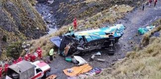 Foto: Víctimas de un terrible accidente en Los Yungas, Bolivia /Cortesía