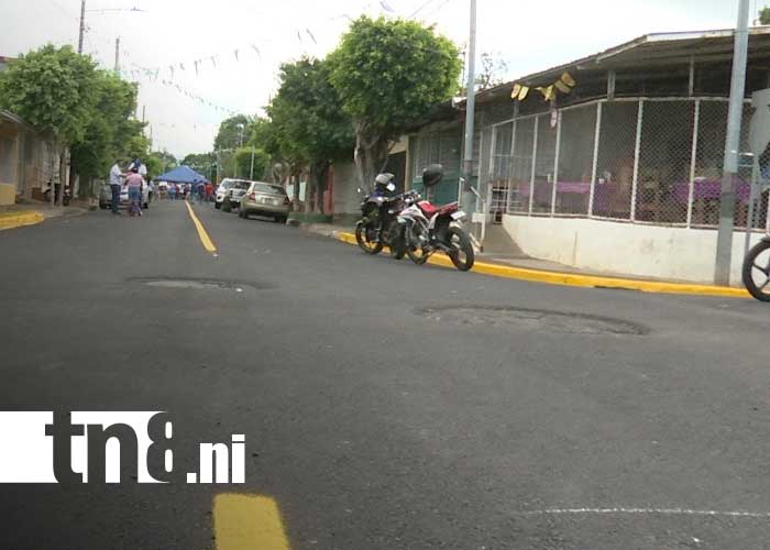 Foto: Nuevas calles en el barrio Cristo del Rosario, Managua / TN8