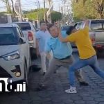 Foto: Se agarraron golpes en una calle de Managua / TN8