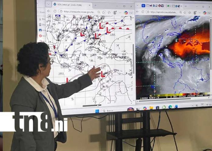 Foto: Pronóstico del clima según INETER Nicaragua / TN8