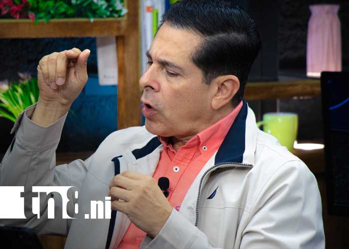 Foto: Entrevista en Estudio TN8 a Wálmaro Gutiérrez, diputado, por el Presupuesto General de la República de Nicaragua / TN8