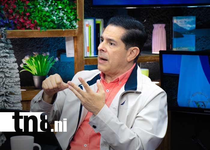 Foto: Entrevista en Estudio TN8 a Wálmaro Gutiérrez, diputado, por el Presupuesto General de la República de Nicaragua / TN8