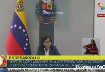 Delcy Rodríguez ante agresión en Venezuela «Jamás volveremos a ser esclavos»