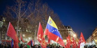 Foto: Protestas en París en respaldo a Venezuela /cortesía