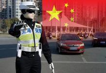 Foto: China pone robots policías a dirigir el tránsito en sus ciudades/TN8