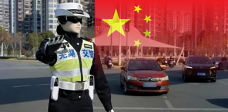 Foto: China pone robots policías a dirigir el tránsito en sus ciudades/TN8